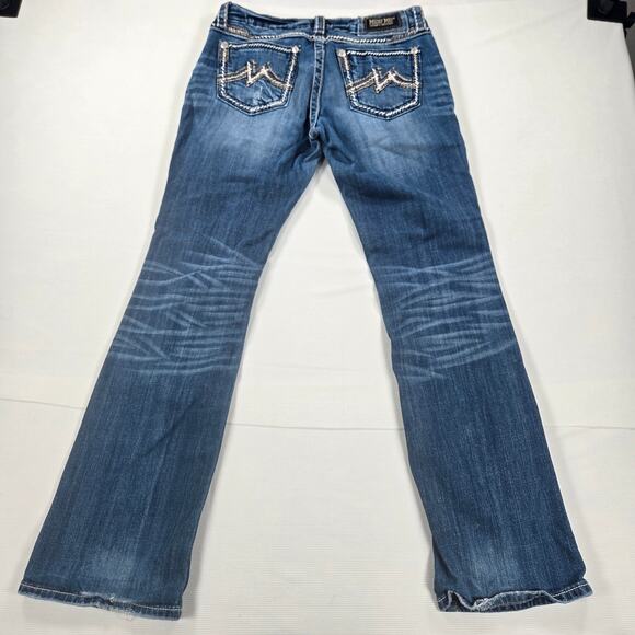 Miss Me Mid Rise Western Easy Boot Stretch Denim Jeans Women's Size 28 - Picture 8 of 9